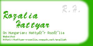 rozalia hattyar business card